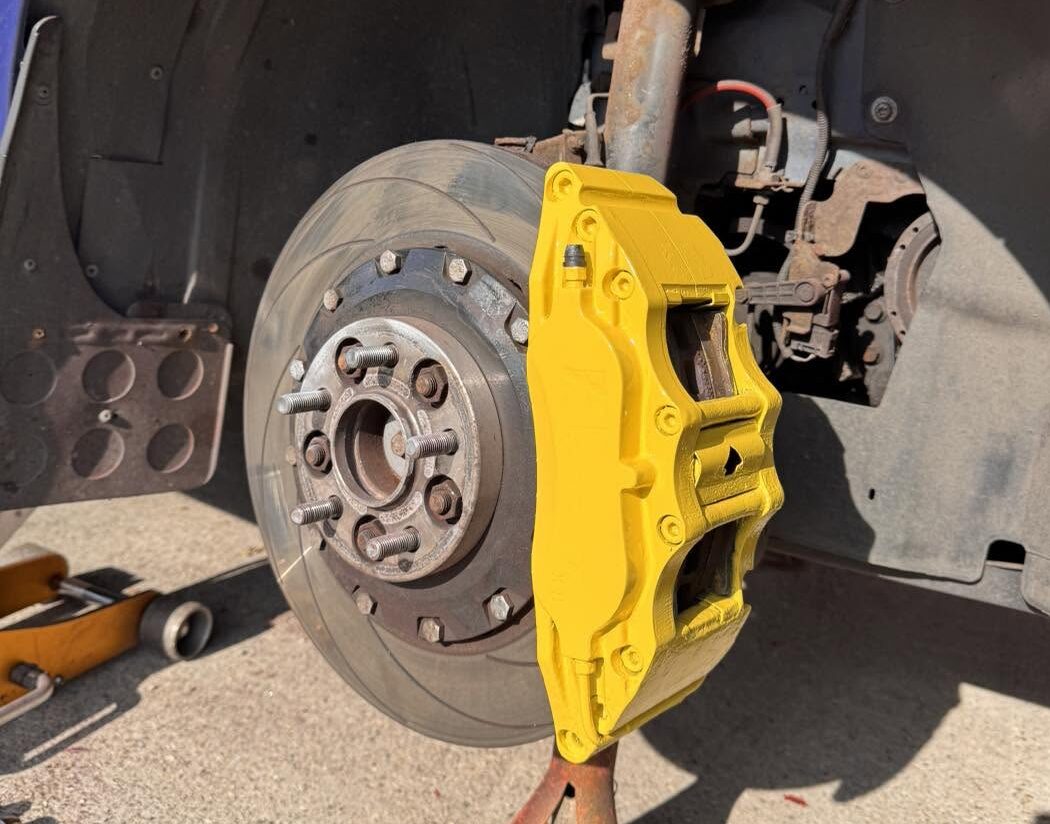 Professionally painted brake callipers